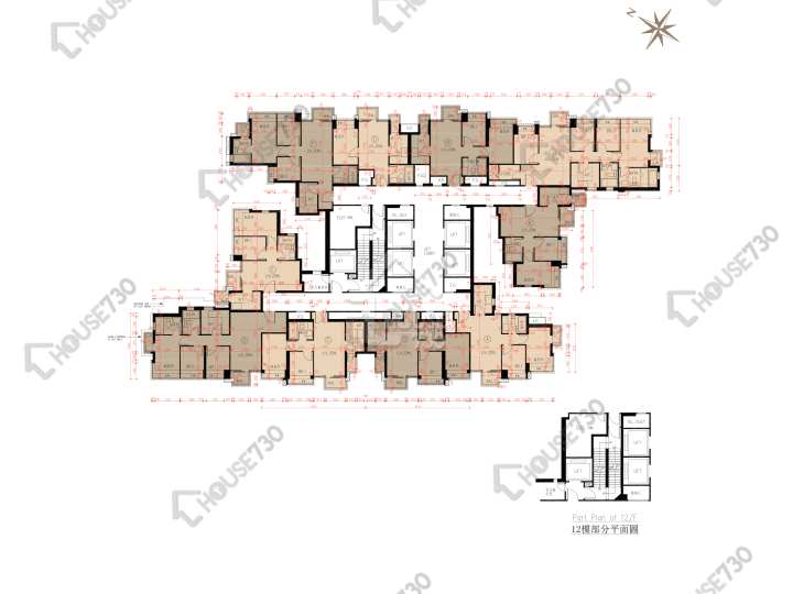 瓏門 平面圖 瓏門 2期 8座 8-12樓 樓層平面圖 - House730