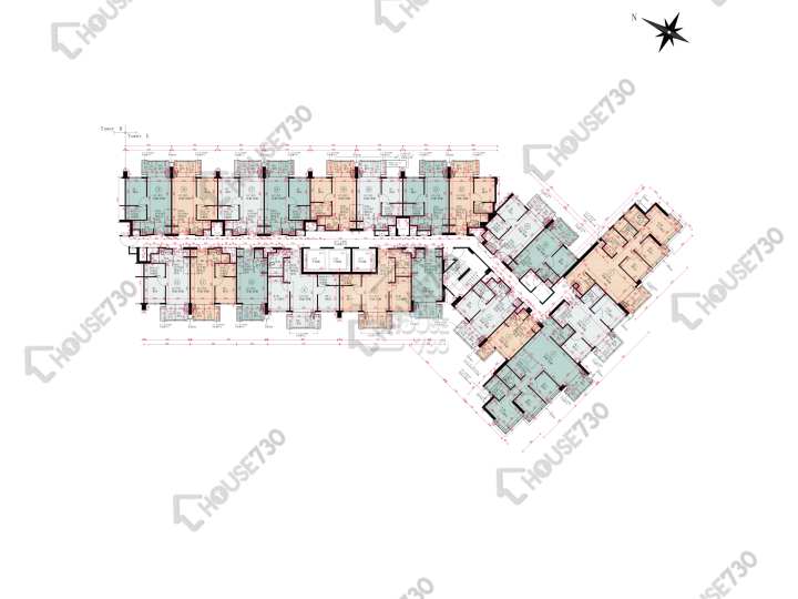 One Innovale 平面圖 One Innovale 3期 E座 2-3,5-12,15,16樓 樓層平面圖 - House730