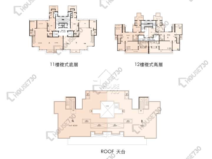 畢架山一號 平面圖 畢架山一號 1期 17座 11樓 樓層平面圖 - House730