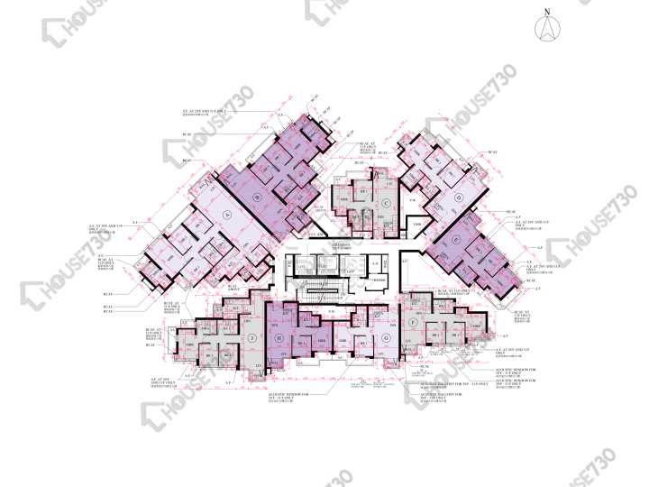 The Yoho Hub 平面圖 The Yoho Hub B期 3座 29-31樓 樓層平面圖 - House730