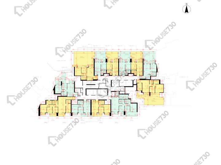 日出康城 平面圖 日出康城 6期 LP6 3座 2樓 樓層平面圖 - House730