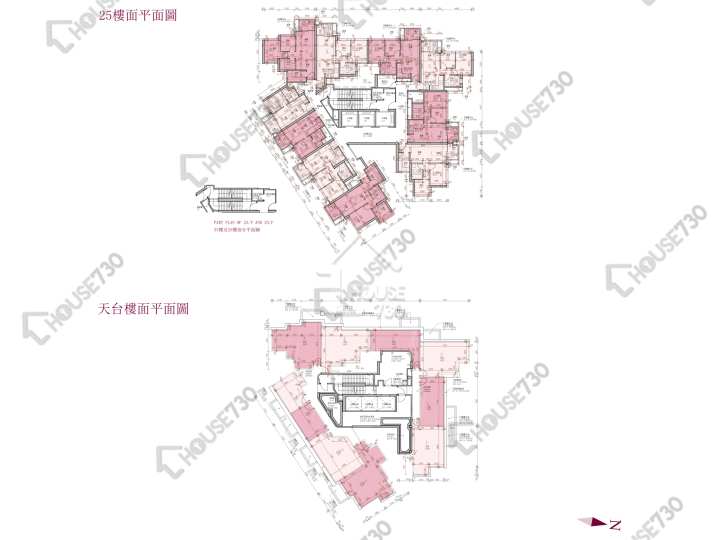 Koko Hills 平面圖 Koko Hills 3A期 Koko Rosso 6座 25樓 樓層平面圖 - House730