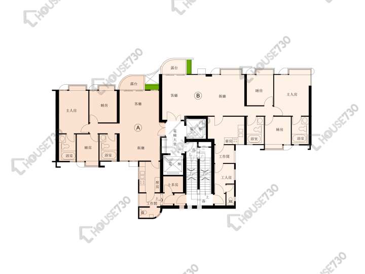 瑜翠園 平面圖 瑜翠園 2座 1-11樓 樓層平面圖 - House730