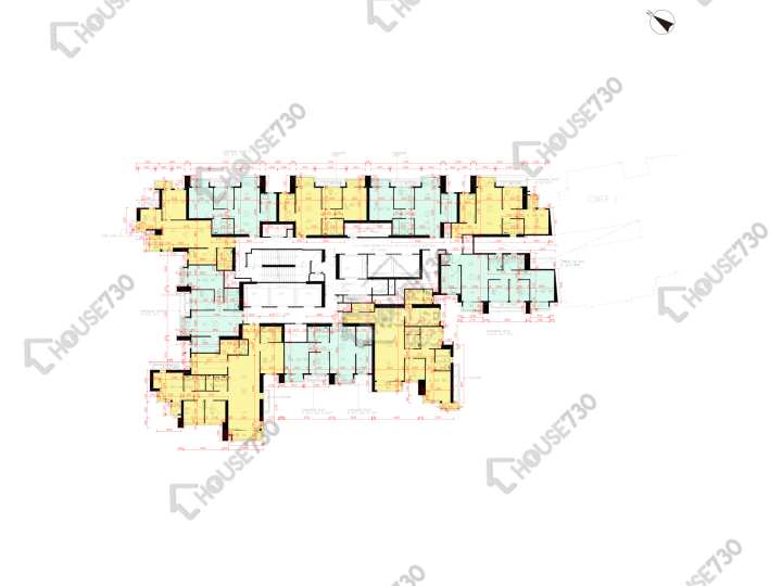 日出康城 平面圖 日出康城 6期 LP6 1座 42-43,45-53,55-61,62樓 樓層平面圖 - House730