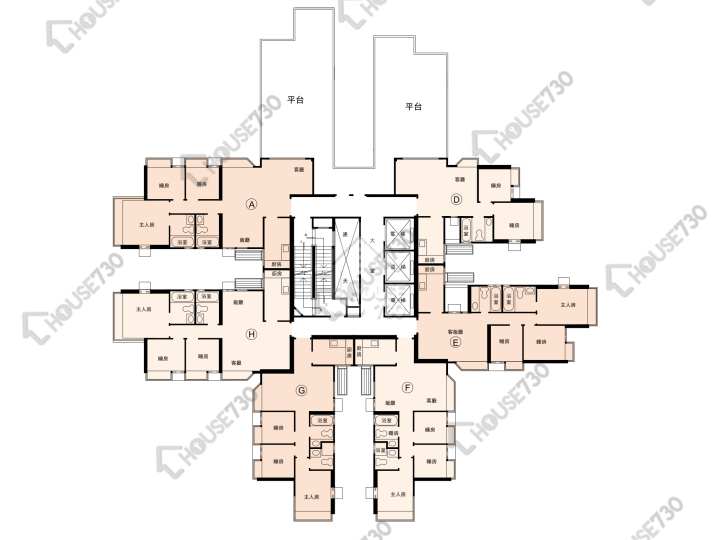 濱景花園 平面圖 濱景花園 4座 29樓 樓層平面圖 - House730