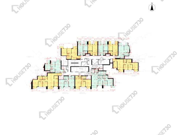 日出康城 平面圖 日出康城 6期 LP6 3座 42-43,45-53,55-63,65樓 樓層平面圖 - House730