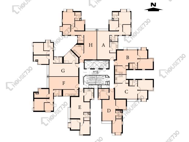 海峯園 平面圖 海峯園 2座(崇峯閣) 21樓 樓層平面圖 - House730