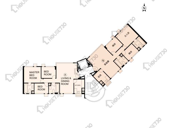 龍珠島花園 平面圖 龍珠島花園 4座 1-3樓 樓層平面圖 - House730
