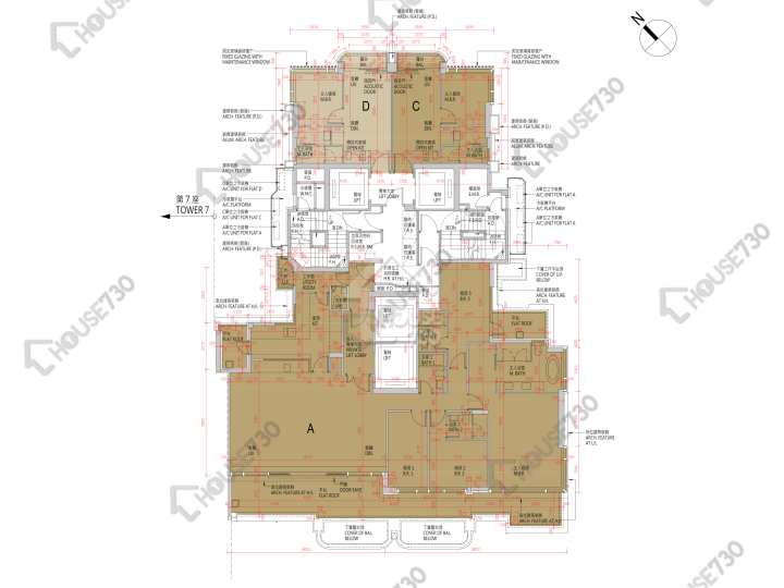 天瀧 平面圖 天瀧 8座 31樓 樓層平面圖 - House730