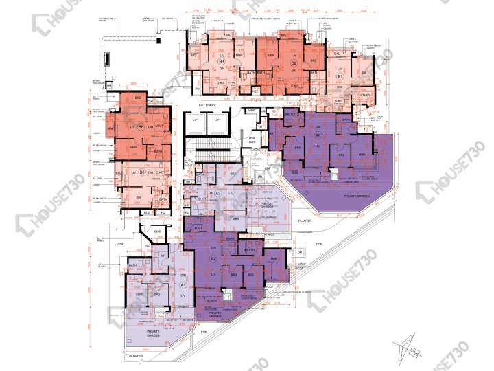 Silicon Hill 平面圖 Silicon Hill 1期 翠景閣 第2座 1樓 樓層平面圖 - House730