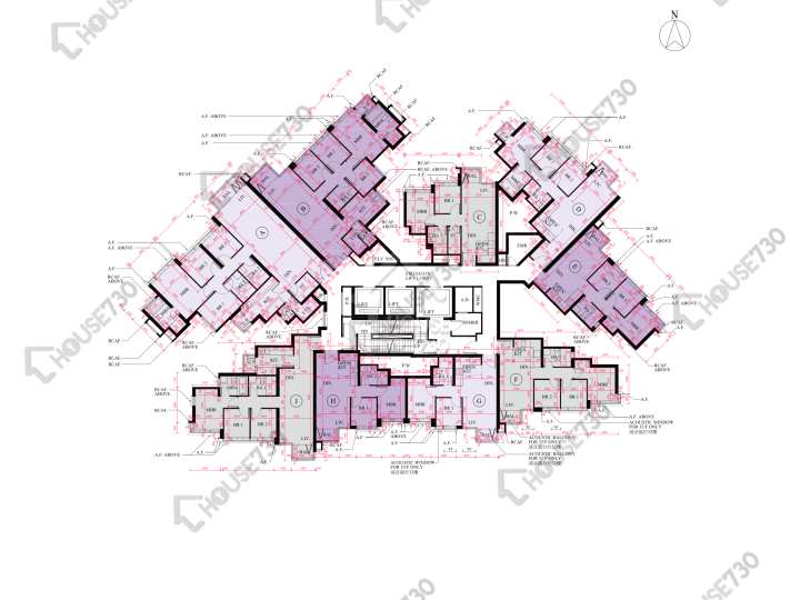 The Yoho Hub 平面圖 The Yoho Hub B期 3座 32樓 樓層平面圖 - House730
