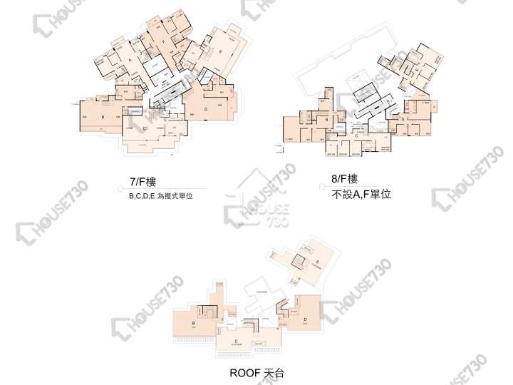 畢架山一號 平面圖 畢架山一號 1期 1座 7樓 樓層平面圖 - House730