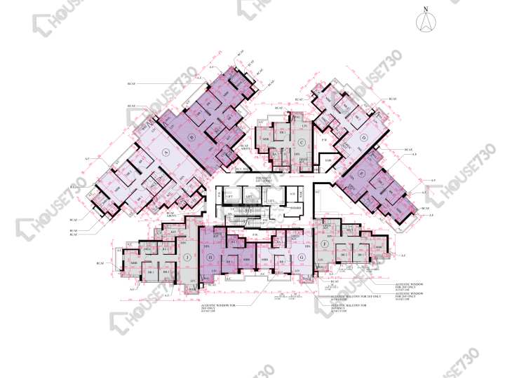 The Yoho Hub 平面圖 The Yoho Hub B期 3座 28樓 樓層平面圖 - House730