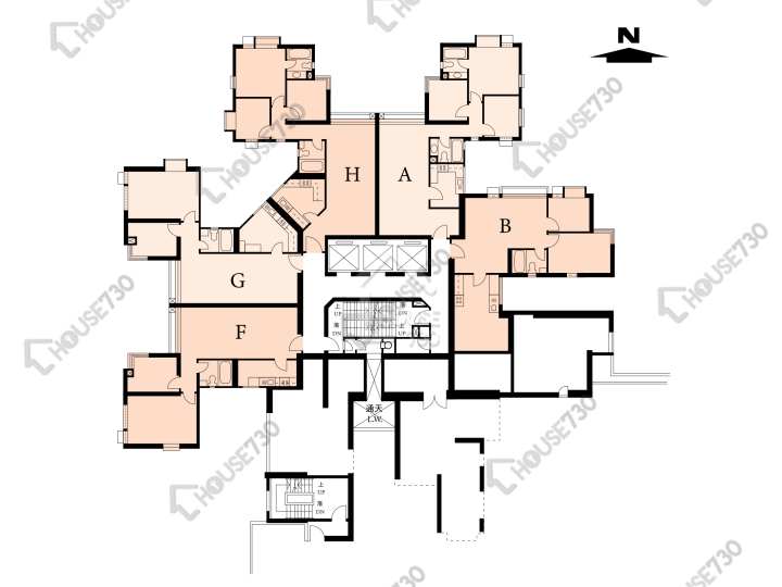 海峯園 平面圖 海峯園 2座(崇峯閣) 5樓 樓層平面圖 - House730