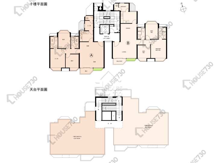 碧翠花園 平面圖 碧翠花園 25座 10樓 樓層平面圖 - House730