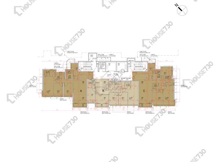 天瀧 平面圖 天瀧 Harbour Mansion 5樓 樓層平面圖 - House730