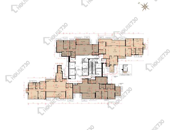 瓏門 平面圖 瓏門 2期 6座 46樓 樓層平面圖 - House730