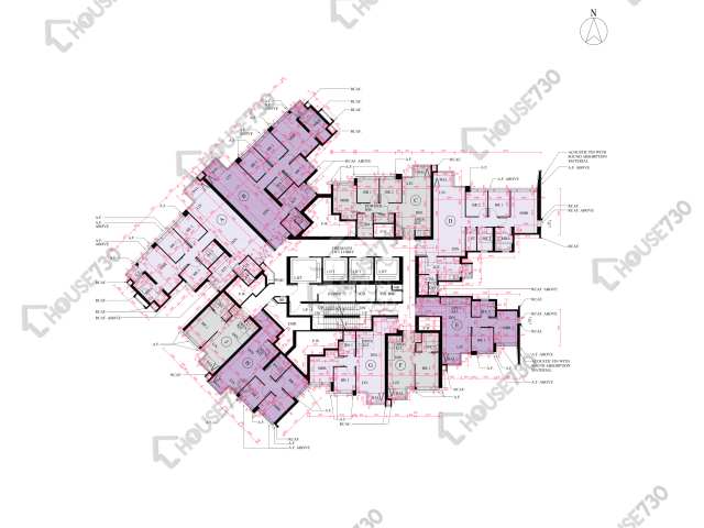 The Yoho Hub 平面圖 The Yoho Hub B期 1座 45樓 樓層平面圖 - House730