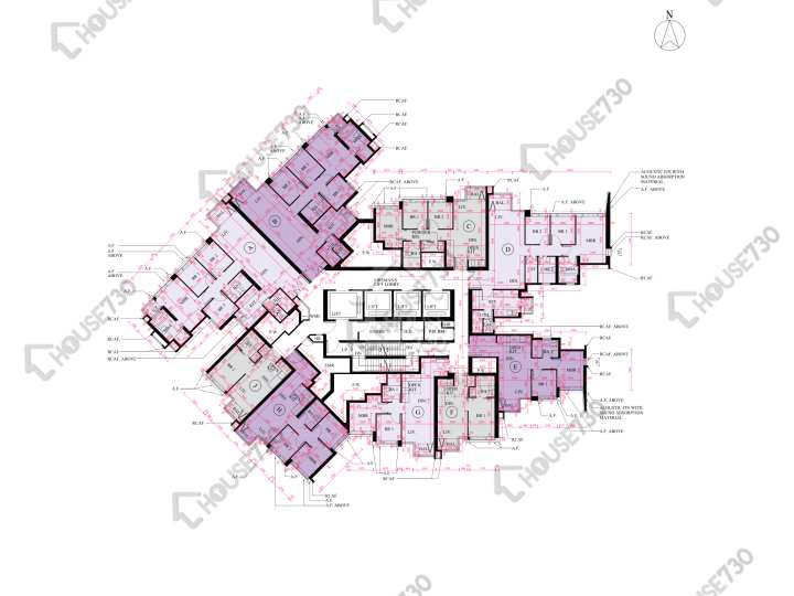 The Yoho Hub 平面圖 The Yoho Hub B期 1座 45樓 樓層平面圖 - House730