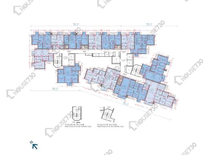 港島南岸 平面圖 港島南岸 2期 揚海 2座 (2A) 6-8樓 樓層平面圖 - House730