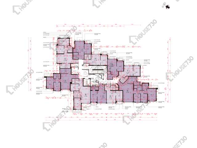 飞扬 平面图 飞扬 2期 3座 1-3,5-12,15-20,21楼 楼层平面图 - House730