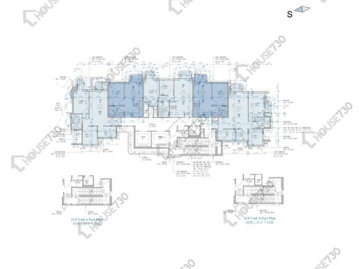 維港滙 平面圖 維港滙 3期 2座 2-3,5-12,15-23,25-31,32樓 樓層平面圖 - House730