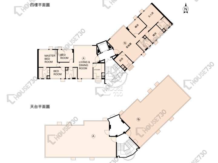 龍珠島花園 平面圖 龍珠島花園 4座 4樓 樓層平面圖 - House730