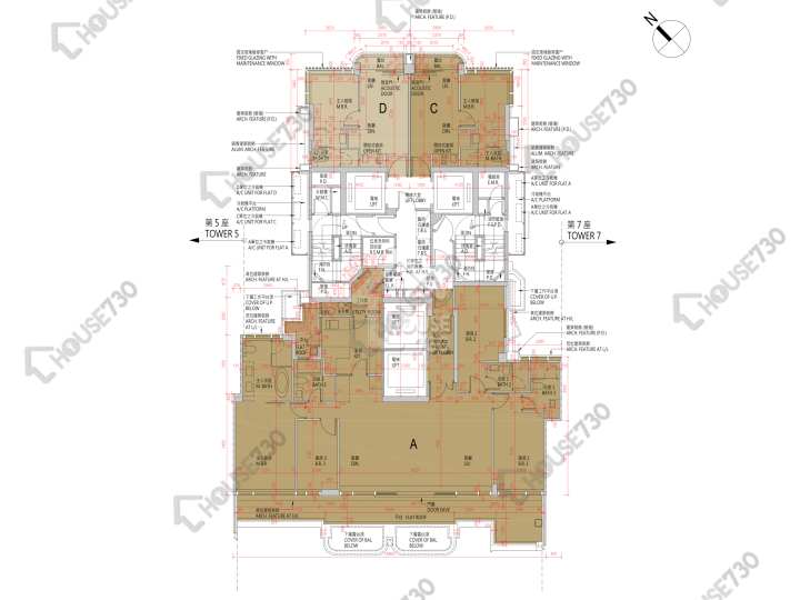 天瀧 平面圖 天瀧 6座 33樓 樓層平面圖 - House730