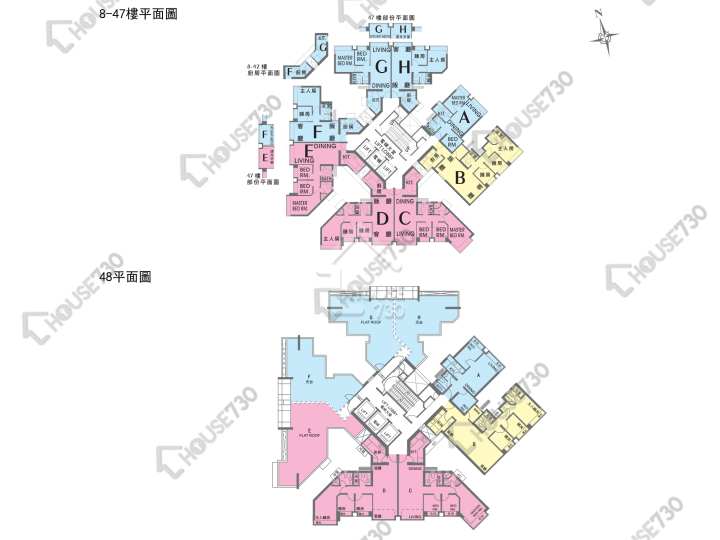 盈翠半島 平面圖 盈翠半島 2期 9座 8-12,15-23,25-33,35-43,45-47,48樓 樓層平面圖 - House730