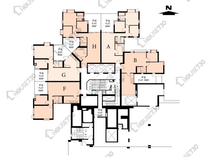 海峯園 平面圖 海峯園 2座(崇峯閣) 2樓 樓層平面圖 - House730