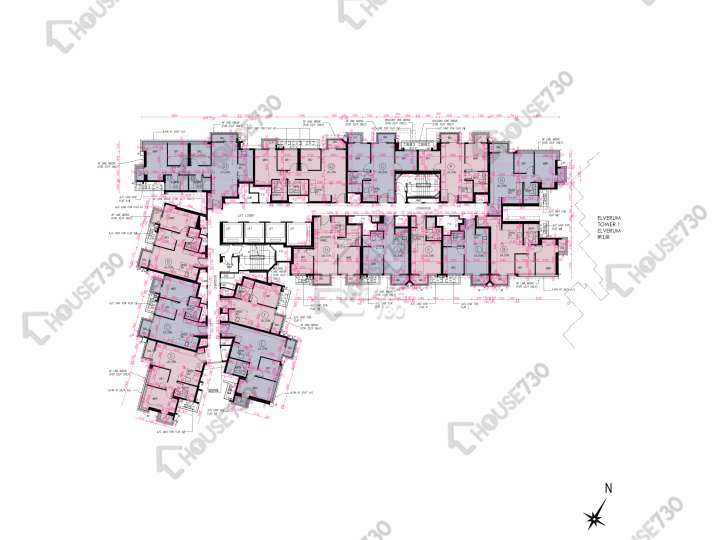 Novo Land 平面圖 Novo Land 1A期 Elverum 2座 29-33樓 樓層平面圖 - House730