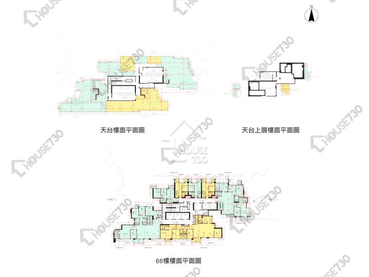 日出康城 平面圖 日出康城 6期 LP6 3座 66樓 樓層平面圖 - House730