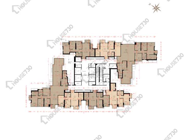 瓏門 平面圖 瓏門 2期 7座 42樓 樓層平面圖 - House730