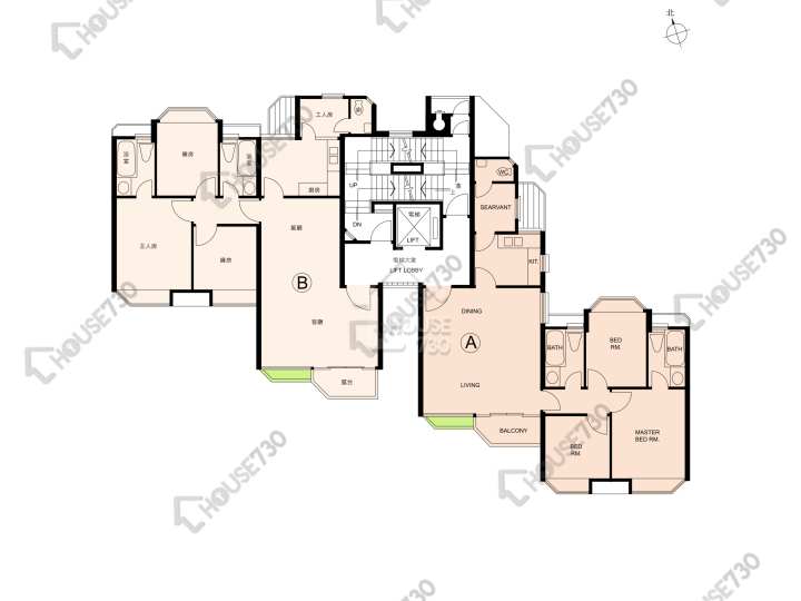 碧翠花園 平面圖 碧翠花園 23座 1-8樓 樓層平面圖 - House730
