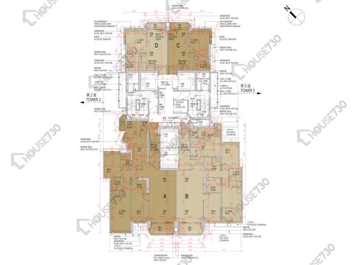 天瀧 平面圖 天瀧 3座 2樓 樓層平面圖 - House730