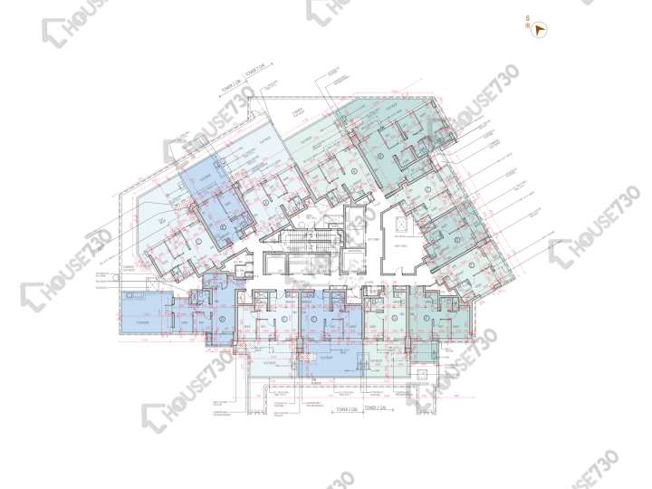 日出康城 平面圖 日出康城 11期C 凱柏峰 II 2座 (2A) 9樓 樓層平面圖 - House730