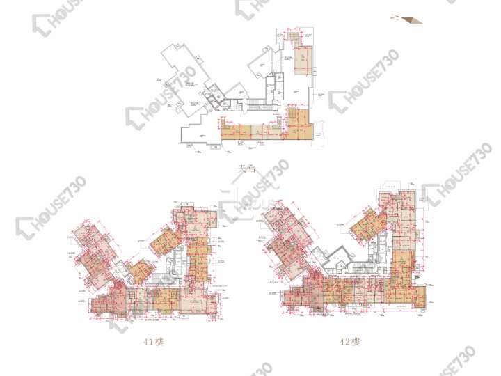 港島南岸 平面圖 港島南岸 1期 晉環 1座 (1A) 41-42樓 樓層平面圖 - House730