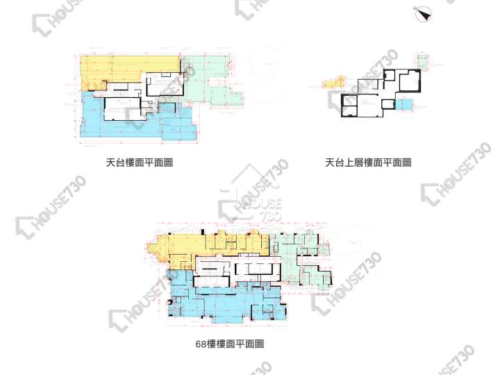 日出康城 平面圖 日出康城 6期 LP6 1座 68樓 樓層平面圖 - House730
