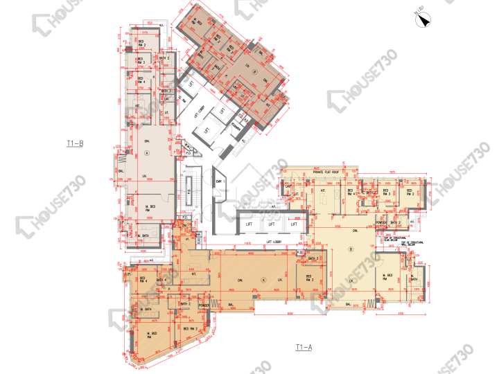 日出康城 平面圖 日出康城 10期 LP10 1座 (1A) 51樓 樓層平面圖 - House730