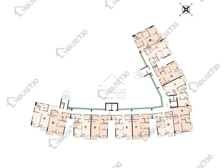 愛琴灣 平面圖 愛琴灣 多層大廈 5-8樓 樓層平面圖 - House730