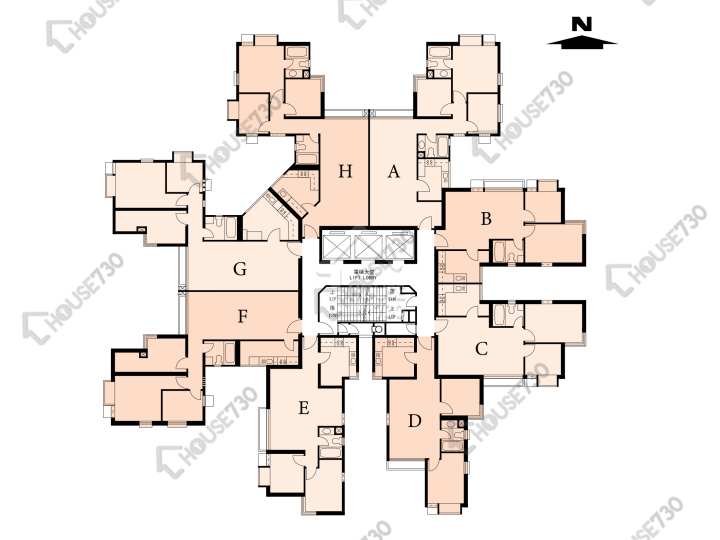 海峯園 平面圖 海峯園 2座(崇峯閣) 23樓 樓層平面圖 - House730