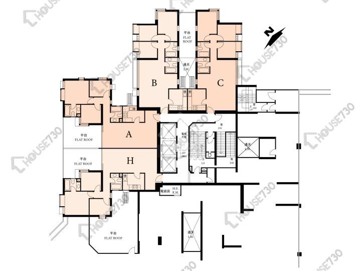海峯園 平面圖 海峯園 3座(南峯閣) 2樓 樓層平面圖 - House730