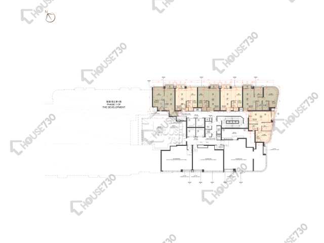 The Henley 平面圖 The Henley 2期 The Henley II 1座 1樓 樓層平面圖 - House730