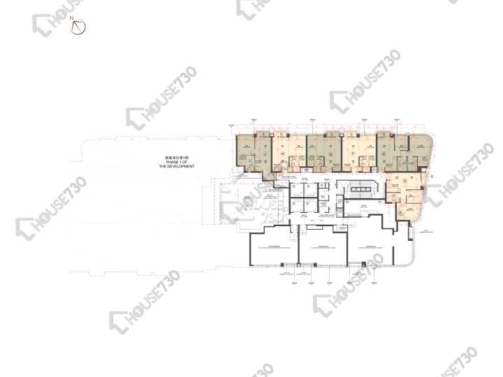 The Henley 平面圖 The Henley 2期 The Henley II 1座 1樓 樓層平面圖 - House730
