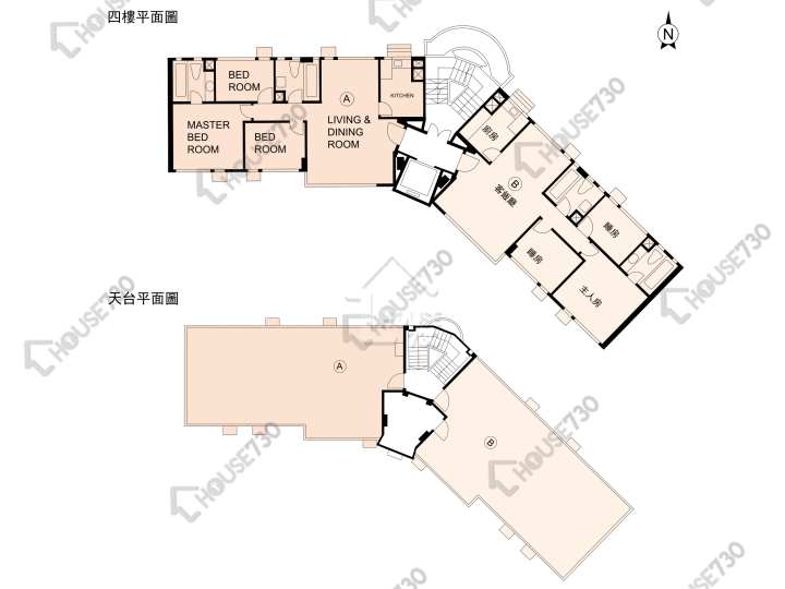 龍珠島花園 平面圖 龍珠島花園 3座 4樓 樓層平面圖 - House730