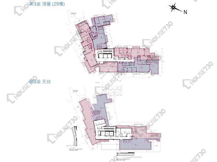 Novo Land 平面圖 Novo Land 1B期 Bergen 3座 29樓 樓層平面圖 - House730