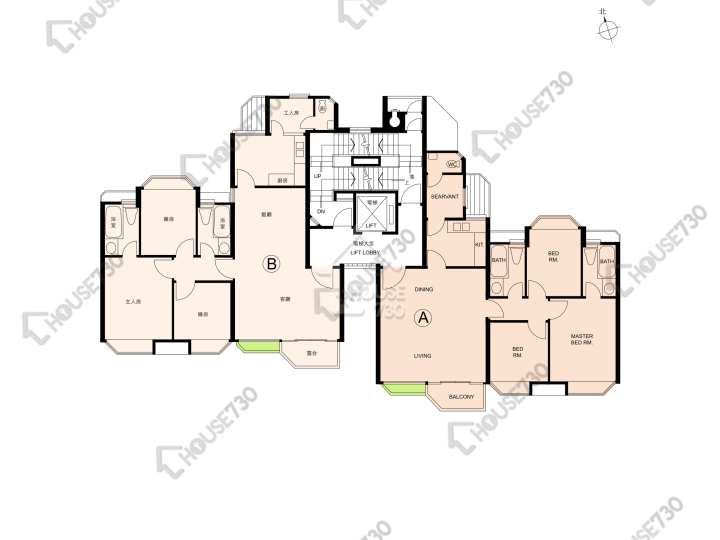 碧翠花園 平面圖 碧翠花園 24座 1-9樓 樓層平面圖 - House730