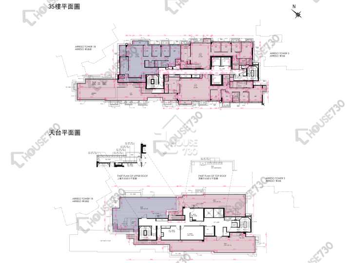 Novo Land 平面圖 Novo Land 2B期 Arreso 2座 35樓 樓層平面圖 - House730