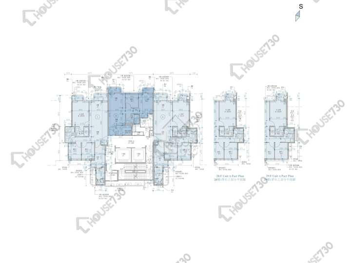 維港滙 平面圖 維港滙 1期 2座 27-29樓 樓層平面圖 - House730