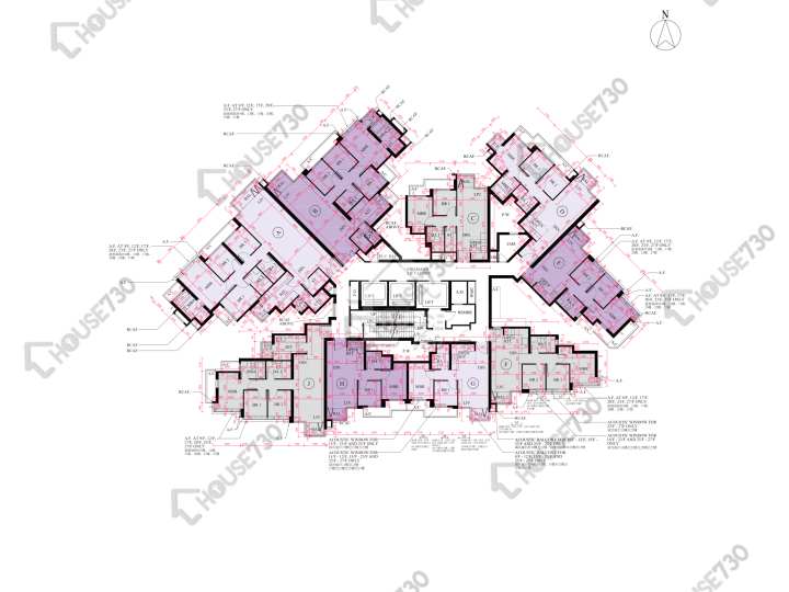 The Yoho Hub 平面圖 The Yoho Hub B期 3座 7-12,15-23,25-26,27樓 樓層平面圖 - House730